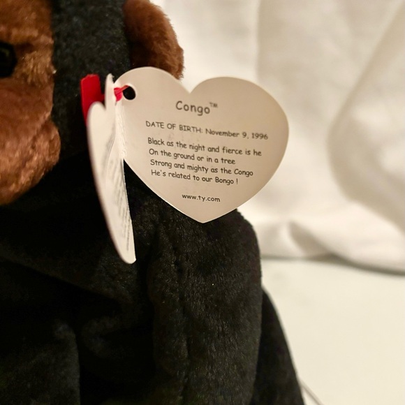 RARE 1996 TY BEANIE BABIES CONGO THE GORILLA - Picture 6 of 9